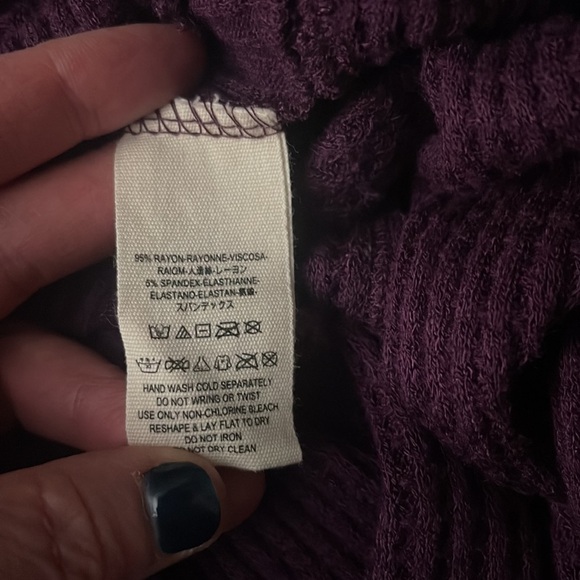 Free People Ventura’s African Violet Dripy Thermal Size Small - Picture 10 of 10